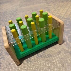 Lovevery Green and Yellow Peg Learning Toy